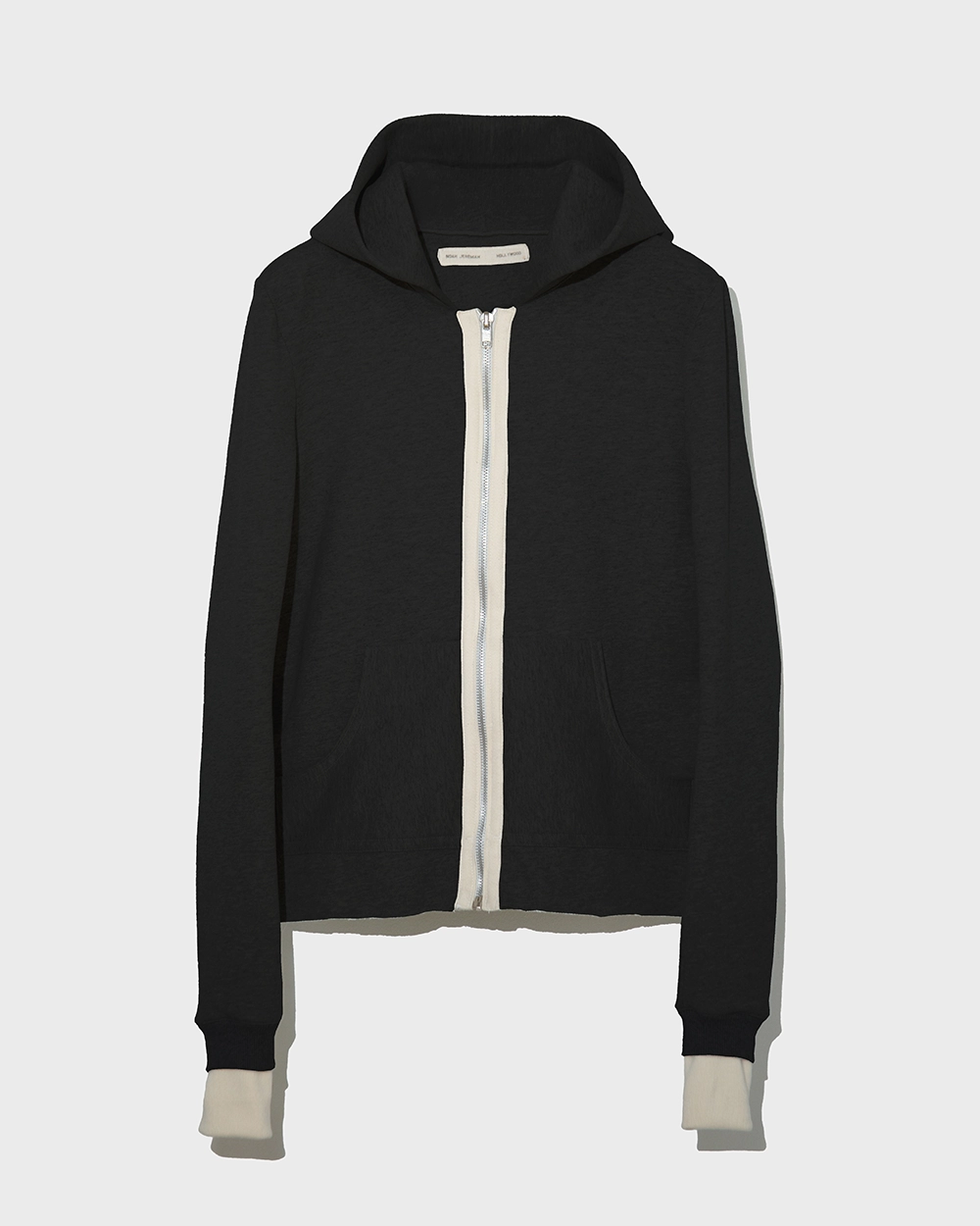 BLACK EE ZIP HOODIE front