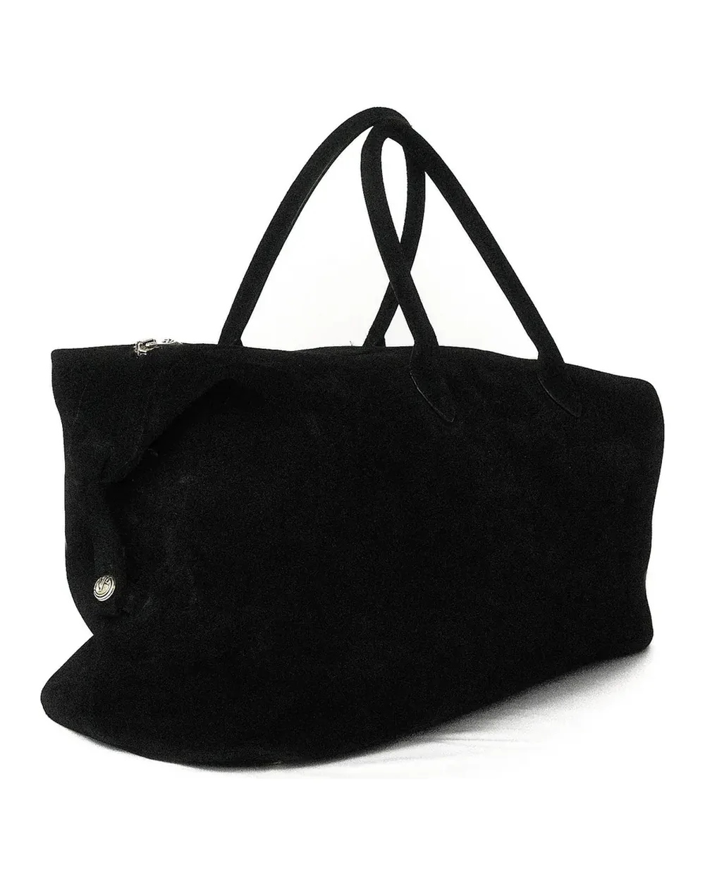 MARY POPPINS BAG black suede angle