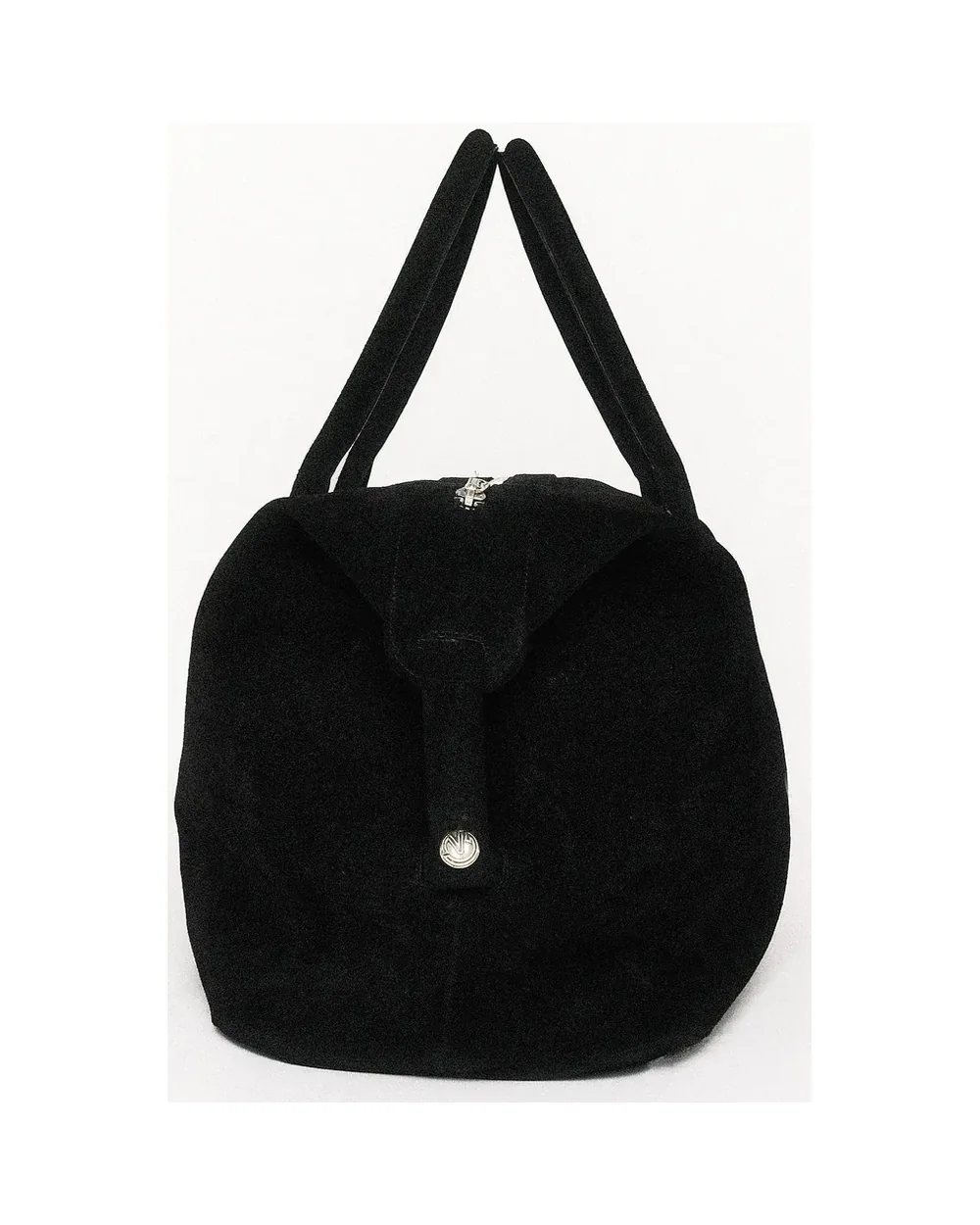 MARY POPPINS BAG black suede side