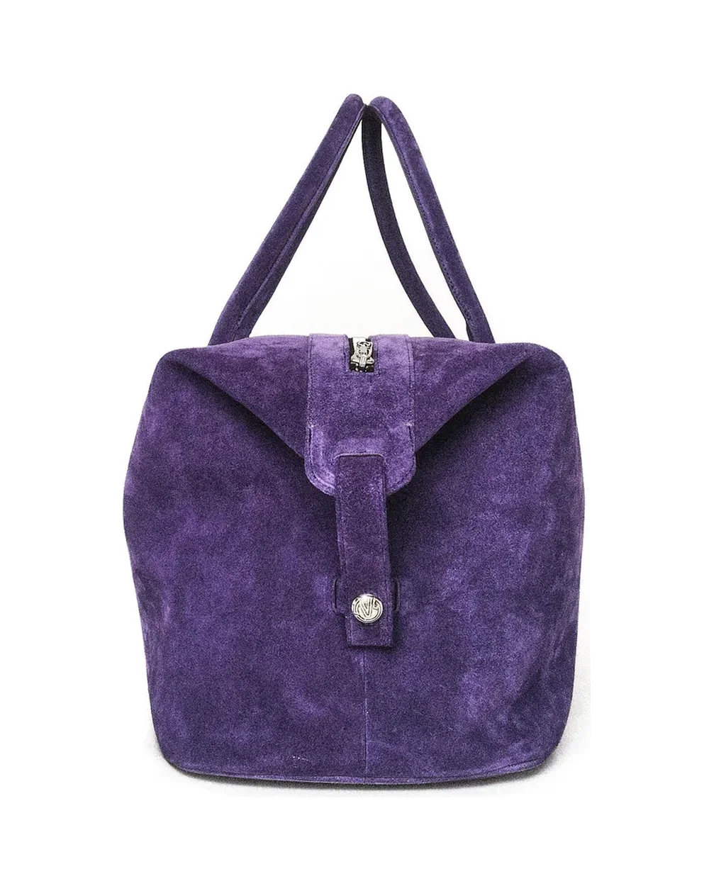 MARY POPPINS BAG purple suede side