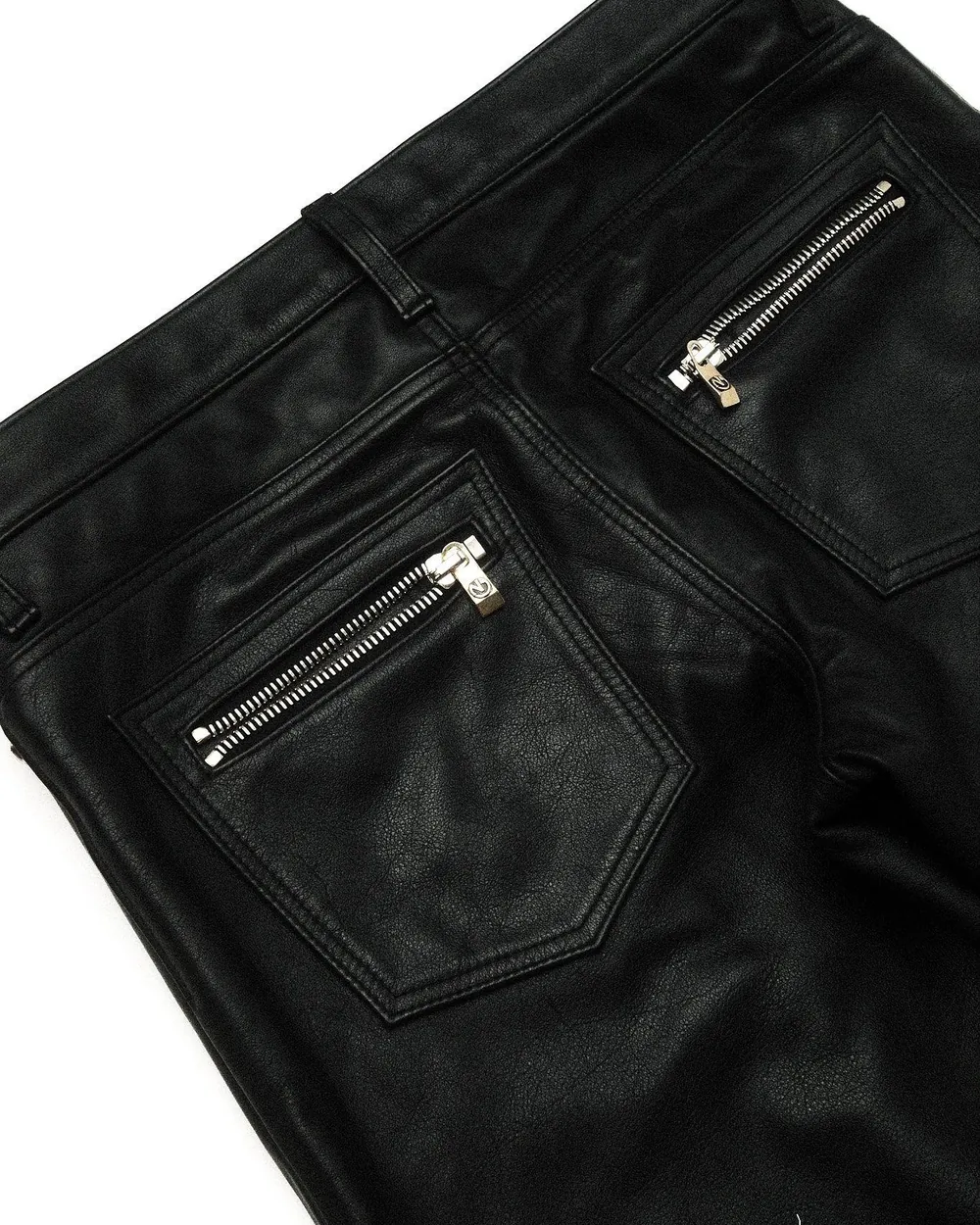 OD LEATHER PANT back pocket detail