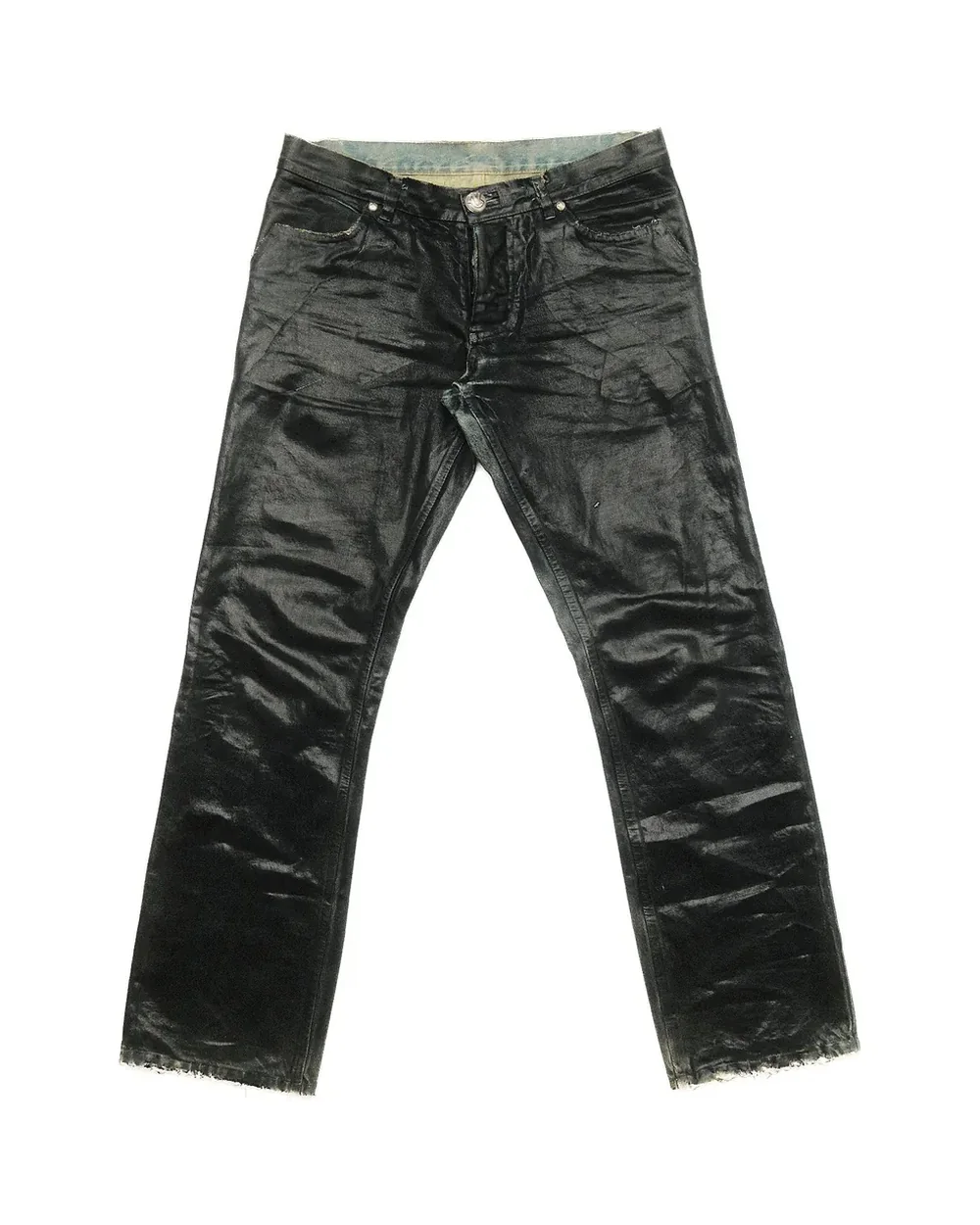 REX WAXED JEAN black front