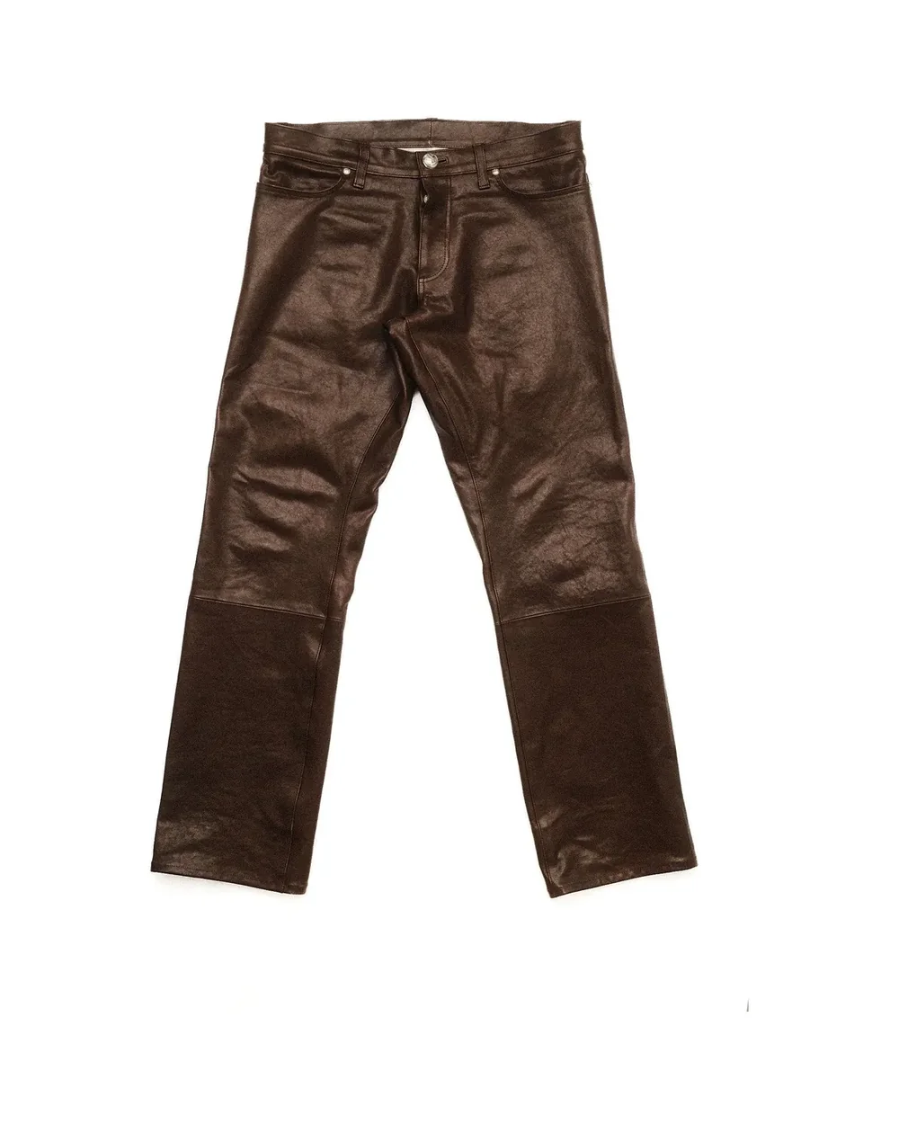 SOMEWHERE LEATHER PANT brown front